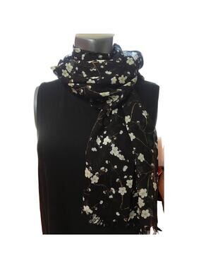 NWT "In Bloom" Scarf by Onam, Beautiful Floral Scarf Made From Bamboo Rayon